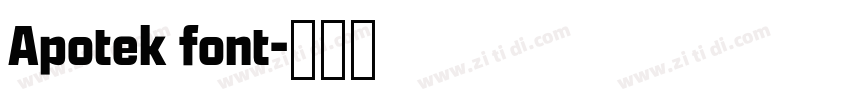 Apotek font字体转换